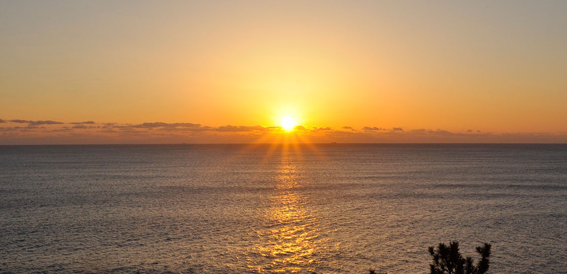 五浦から眺める太平洋の日の出